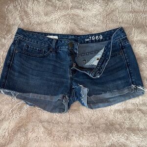 GAP 1969 Dark Blue Denim Cutoff Shorts